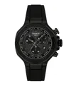 Tissot Unisex Black Silicone Bracelet Watch, 38mm In Black