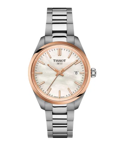 Tissot Unisex Gray Stainless Steel Bracelet Watch, 34mm In Silver