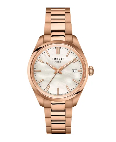 Tissot Unisex Rose Gold Stainless Steel Bracelet Watch, 34mm