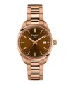 Tissot Unisex Rose Gold Stainless Steel Bracelet Watch, 34mm In Brown