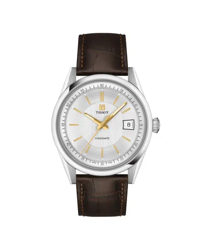 Tissot Unisex Round Silver Stainless Steel Watch 39mm In Multi