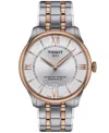 Tissot Unisex Swiss Automatic Chemin Des Tourelles Powermatic 80 Two-tone Stainless Steel Bracelet Watch 39 In No Color
