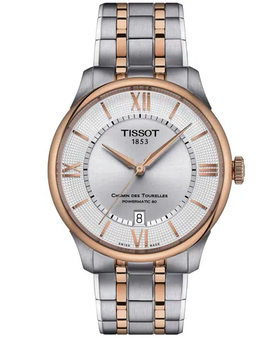Tissot Unisex Swiss Automatic Chemin Des Tourelles Powermatic 80 Two-tone Stainless Steel Bracelet Watch 39 In No Color