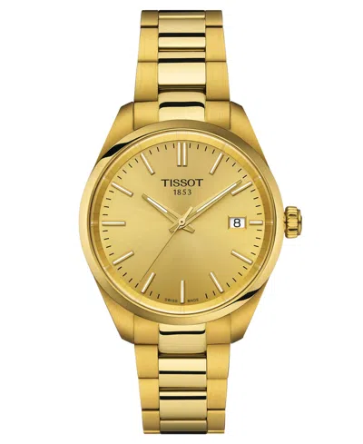 Tissot Unisex Swiss Pr 100 Gold Pvd Bracelet Watch 34mm In No Color
