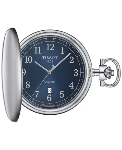 Tissot Unisex Swiss Savonnette Stainless Steel Pocket Watch 49mm In No Color