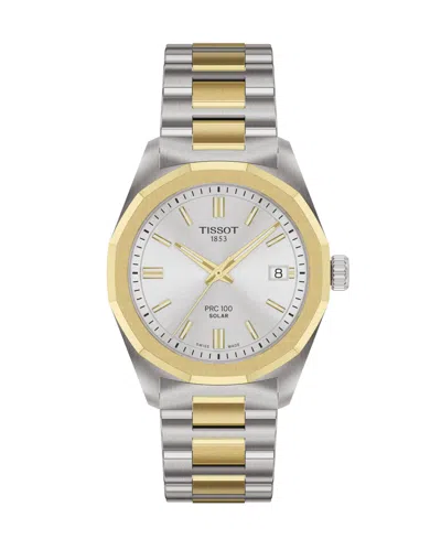 Tissot Unisex Two-tone And Yellow Gold Stainless Steel Watch, 34mm In White