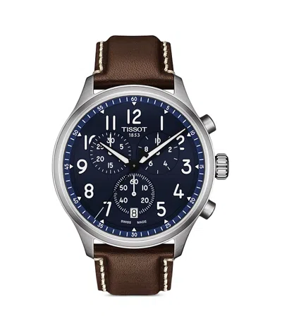 Tissot Vintage Xl Chronograph, 45mm In Blue/brown