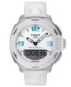 Tissot Watch, Men's Swiss Analog-digital T-race Touch White Rubber Strap 42mm T0814201701701 In No Color