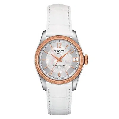 Pre-owned Tissot White Womens Analogue Watch Ballade T1082082611700
