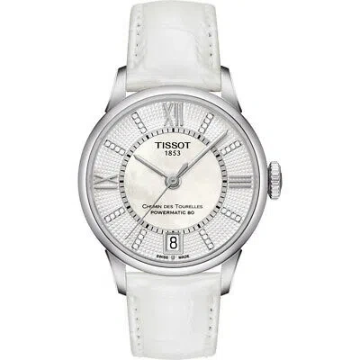 Pre-owned Tissot White Womens Analogue Watch Chemin Des Tourelles T0992071611600