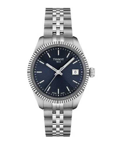 Tissot Women's Ballade Silver Tone Stainless Steel Watch, 34mm In Black
