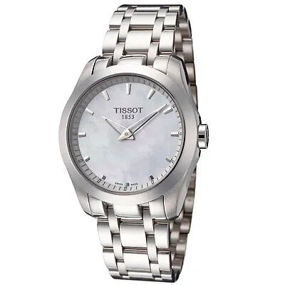 Pre-owned Tissot Women's Counturier Mother Of Pearl Dial Watch - T0352461111100