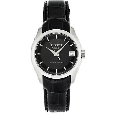 Pre-owned Tissot Women's Couturier Black Dial Watch - T0352071606100