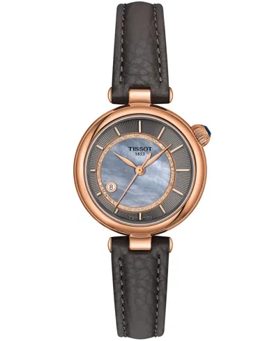 Tissot Women's Desir Automatic Rose Gold Stainless Steel Bracelet Watch 28mm In Gray,pearl