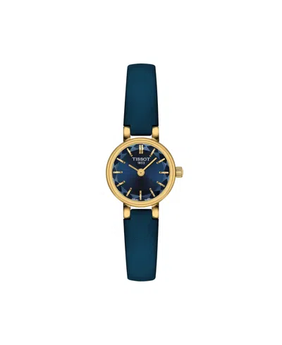 Tissot Women's Round Silver Stainless Steel Watch 19.5mm In Blue