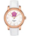 Tissot Women's Swiss Automatic Lady Heart Powermatic 80 White Strap Watch 35mm In No Color