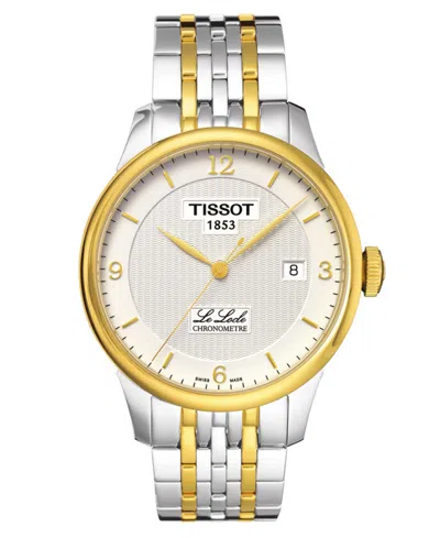 Tissot Women's Swiss Automatic Le Locle Cosc Two-tone Stainless Steel Bracelet Watch 39mm In Metallic