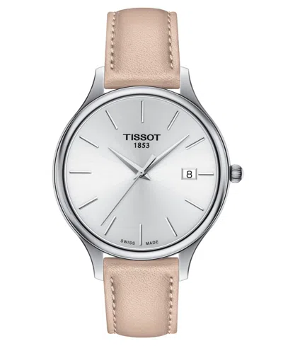 Tissot Women's Swiss Bella Ora Pink Leather Strap Watch 38mm In No Color