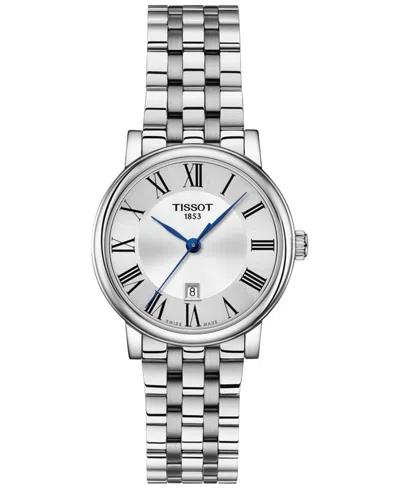 TISSOT WOMEN'S SWISS CARSON PREMIUM STAINLESS STEEL BRACELET WATCH 30MM