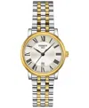 Tissot Women's Swiss Carson Premium Two-tone Stainless Steel Bracelet Watch 30mm In Silver/gold