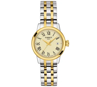Tissot Women's Swiss Classic Dream Two-tone Stainless Steel Bracelet Watch 28mm In Ivory