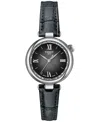 Tissot Women's Swiss Desir Black Leather Strap Watch 28mm In No Color
