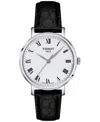 Tissot Women's Swiss Everytime Black Leather Strap Watch 34mm In No Color