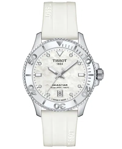 Tissot Seastar 1000 Silicone Watch, 36mm In White