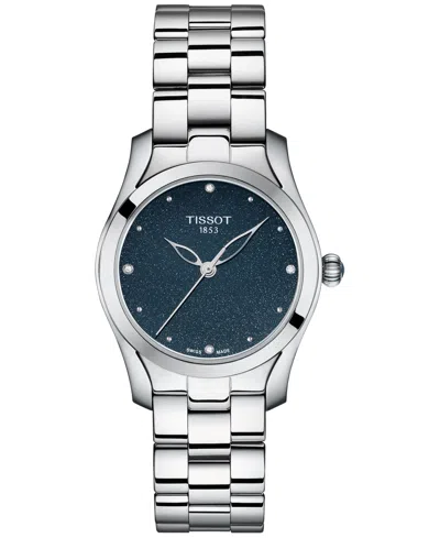 Tissot Women's Swiss T-wave Diamond Accent Stainless Steel Bracelet Watch 30mm In No Color