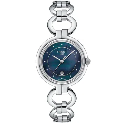 Tissot Women's T-lady Flamingo Black Mop Dial Watch In Metallic