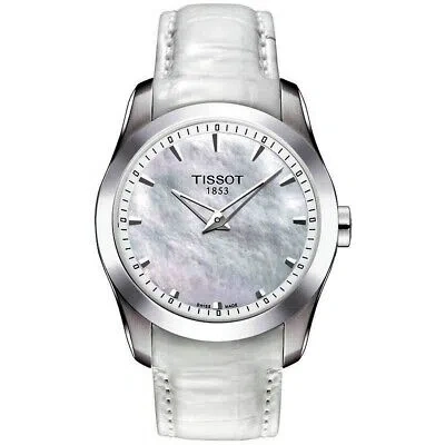 Pre-owned Tissot Womens Couturier Mother Of Pearl Dial Watch - T0352461611100
