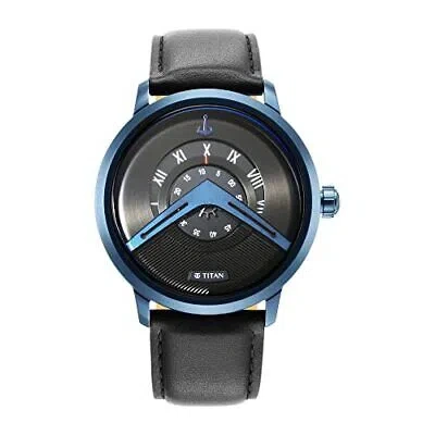 Pre-owned Titan Analog Black Dial Men's Watch-1828ql04