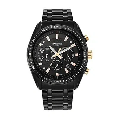 Pre-owned Titan Analog Black Dial Men's Watch-90077km04