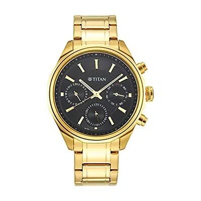 Pre-owned Titan Analog Black Dial Men's Watch-np1829ym01/np1829ym01