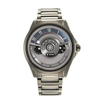 Pre-owned Titan Analog Gray Dial Men's Watch-1830qm01