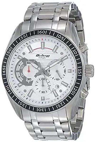 Pre-owned Titan Analog Silver Dial Men's Watch-nl90077km01