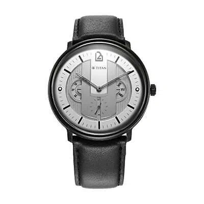 Pre-owned Titan Analog White Dial Men's Watch-1882nl01