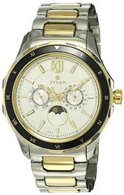 Pre-owned Titan Analog White Dial Men's Watch-nl1688km02