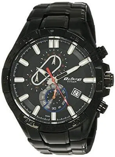 Pre-owned Titan Chronograph Black Dial Men's Watch-nn90079nm01