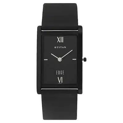 Pre-owned Titan Edge Analog Black Dial Men's Watch-nn1043nl01/np1043nl01