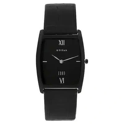 Pre-owned Titan Edge Analog Black Dial Men's Watch-nn1044nl01/np1044nl01