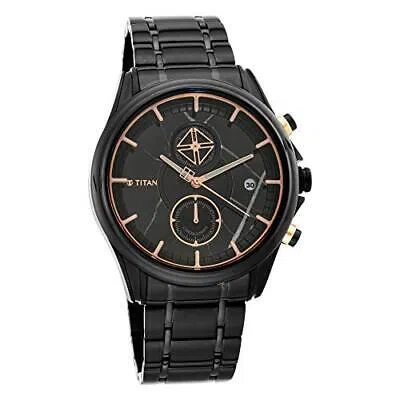 Pre-owned Titan Grandmaster Ii Analog Brown Dial Men's Watch-1847km01