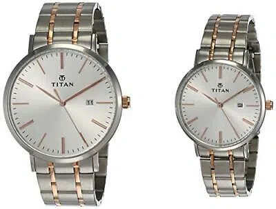 Pre-owned Titan Modern Bandhan Analog Silver Dial Unisex's Watch-nn9400294202km01