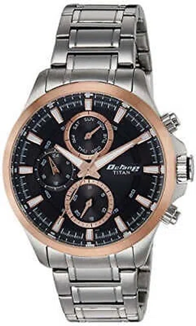 Pre-owned Titan Octane Active Analog Black Dial Men's Watch-nl90104km02/np90104km02