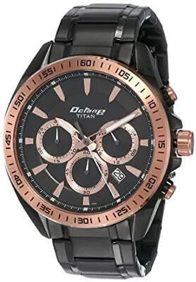 Pre-owned Titan Octane Active Analog Black Dial Men's Watch-nn90103km03/np90103km03