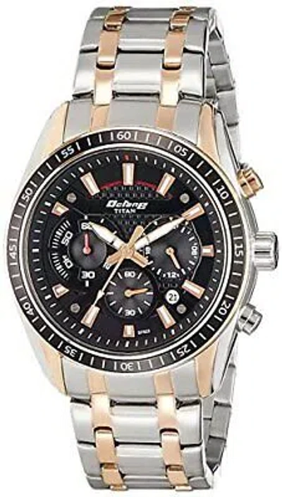 Pre-owned Titan Octane Analog Black Dial Men's Watch-nl90077km03
