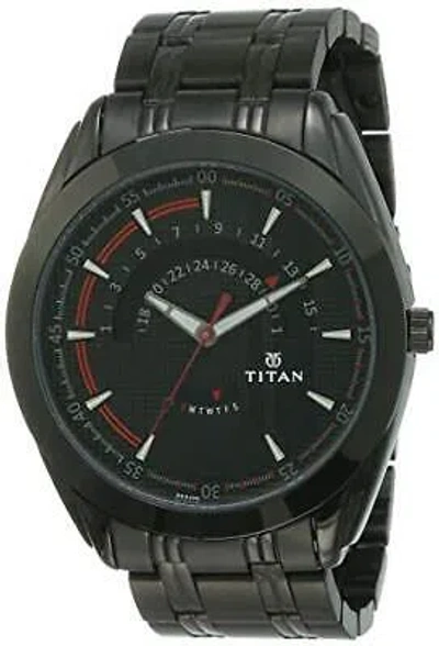 Pre-owned Titan Octane Analog Black Dial Men's Watch-nm90048nm01 / Nl90048nl01