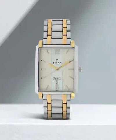 Pre-owned Titan Regalia Analog Multi-color Dial Men's Watch-nl1506bm01/np1506bm01