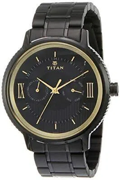 Pre-owned Titan Regalia Baron Analog Black Dial Men's Watch-nl1743nm01/np1743nm01