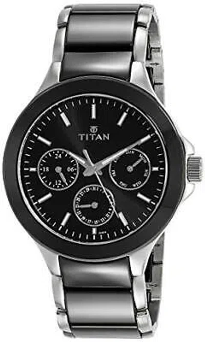 Pre-owned Titan Regalia Ceramics Analog Black Dial Men's Watch Nm90089kd01/nn90089kd01/nq9